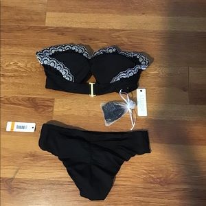 Anne Cole NET$ 110 Black Bandeau bikini